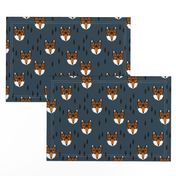 fox head // geometric fox head kids nursery baby boy nursery