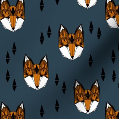 fox head // geometric fox head kids nursery baby boy nursery