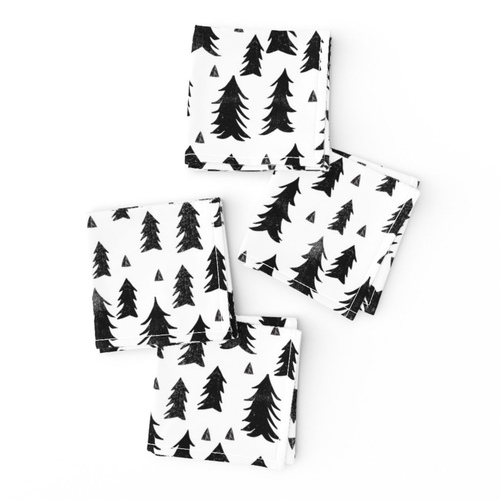 forest trees // black and white minimal baby nursery