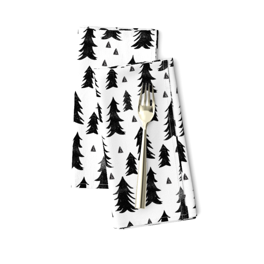 forest trees // black and white minimal baby nursery