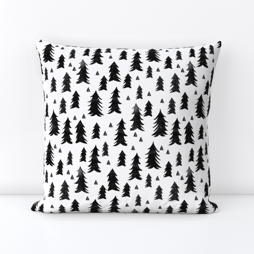 forest trees // black and white minimal baby nursery