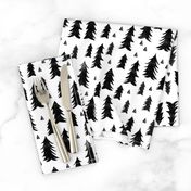 forest trees // black and white minimal baby nursery