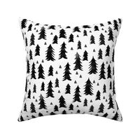 forest trees // black and white minimal baby nursery