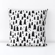 forest trees // black and white minimal baby nursery