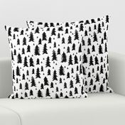 forest trees // black and white minimal baby nursery