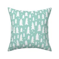 trees // mint forest tree fir tree kids baby nursery sweet trees