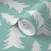 trees // mint forest tree fir tree kids baby nursery sweet trees