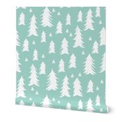 trees // mint forest tree fir tree kids baby nursery sweet trees