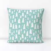 trees // mint forest tree fir tree kids baby nursery sweet trees