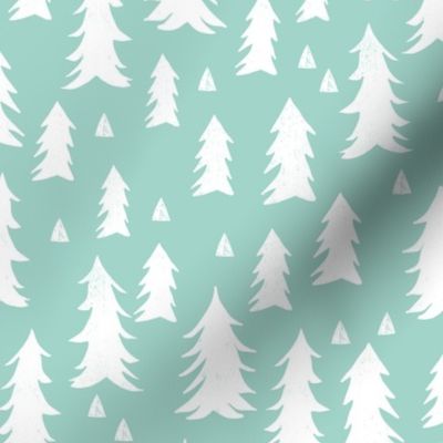 trees // mint forest tree fir tree kids baby nursery sweet trees