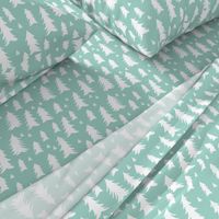 trees // mint forest tree fir tree kids baby nursery sweet trees