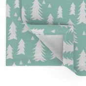 trees // mint forest tree fir tree kids baby nursery sweet trees