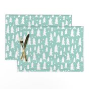 trees // mint forest tree fir tree kids baby nursery sweet trees