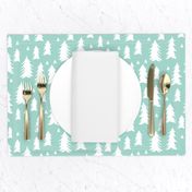 trees // mint forest tree fir tree kids baby nursery sweet trees