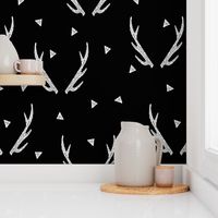 antlers // antler black and white deer antler kids baby triangles 