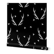 antlers // antler black and white deer antler kids baby triangles 