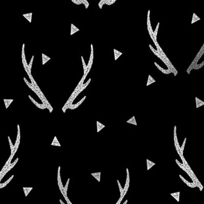 antlers // antler black and white deer antler kids baby triangles 