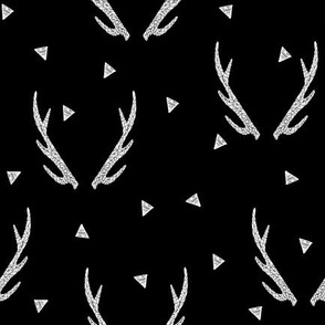 antlers // antler black and white deer antler kids baby triangles 