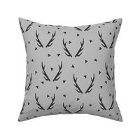 antlers // grey antler antlers triangles deer kids baby