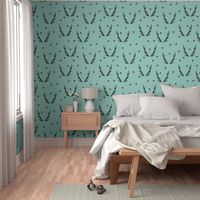 antlers // mint triangles kids baby sweet nursery baby 