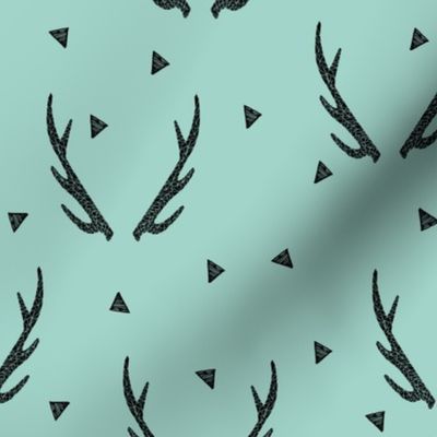 antlers // mint triangles kids baby sweet nursery baby 