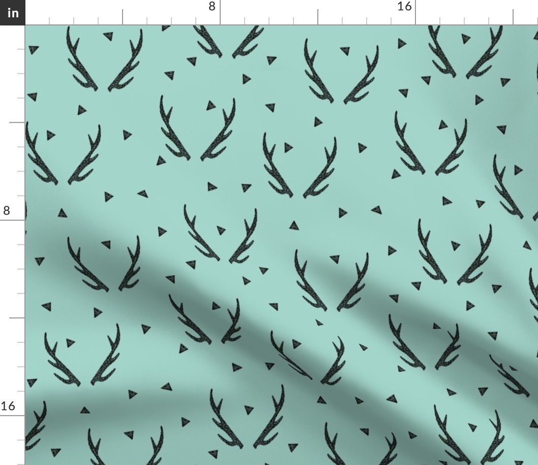 antlers // mint triangles kids baby sweet nursery baby 