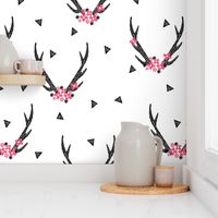 floral antlers // baby girls sweet pink flowers antlers deer antler