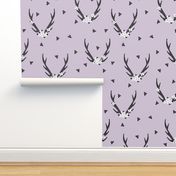 floral antlers // purple flowers antlers triangles girls sweet pastel baby antlers
