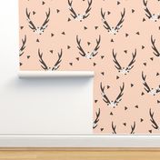 floral antlers // baby blush girls sweet nursery flowers floral antlers deer