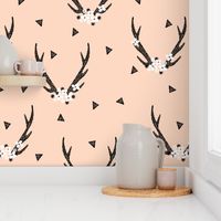 floral antlers // baby blush girls sweet nursery flowers floral antlers deer