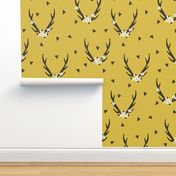 floral antlers // flowers mustard yellow kids baby girls flowers 