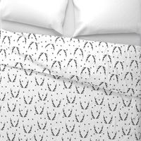 antlers // antler black and  white triangles tri kids baby nursery 