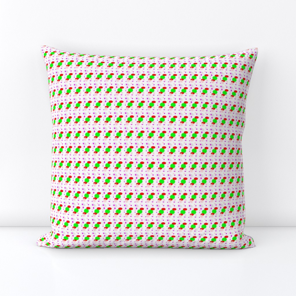 Create your Day - Green and Red Dots happy and fun fabric pattern 
