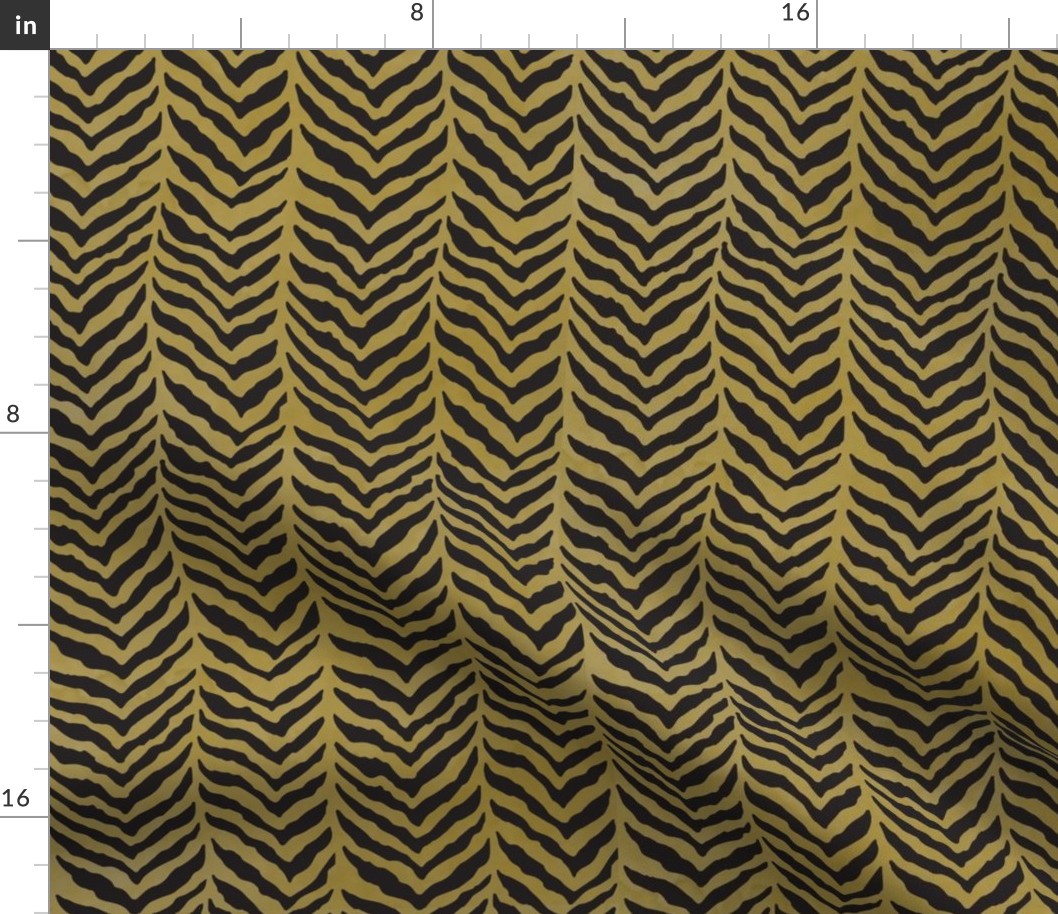 herringbone bone tweed black & gold water color