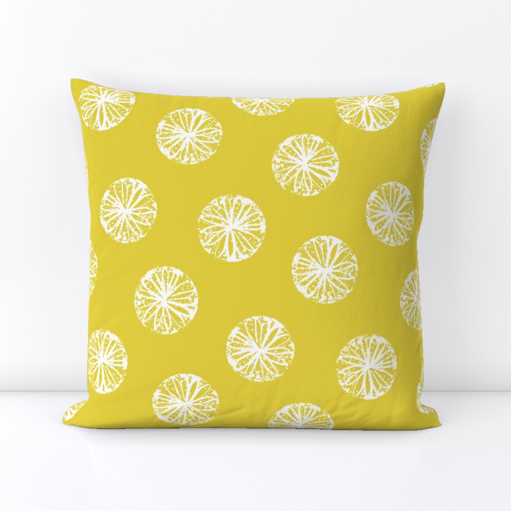 Sunburst - citron and white