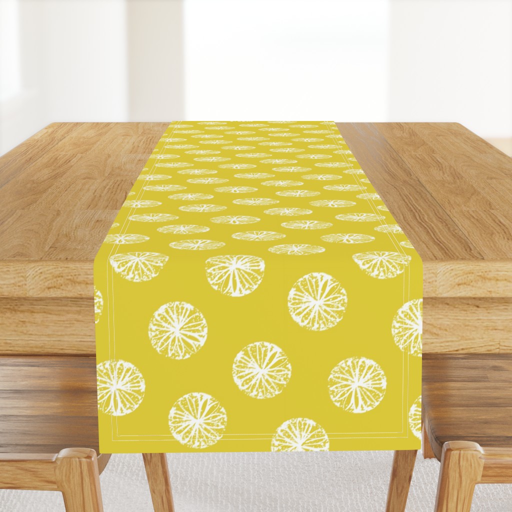 Sunburst - citron and white