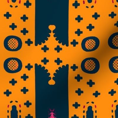 Architectural Elements in Udaipur - indigo, marigold & pink