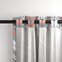 Fletching arrows // grey/coral