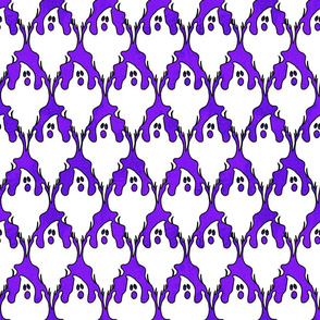 Howling Ghosts Spooky Purple