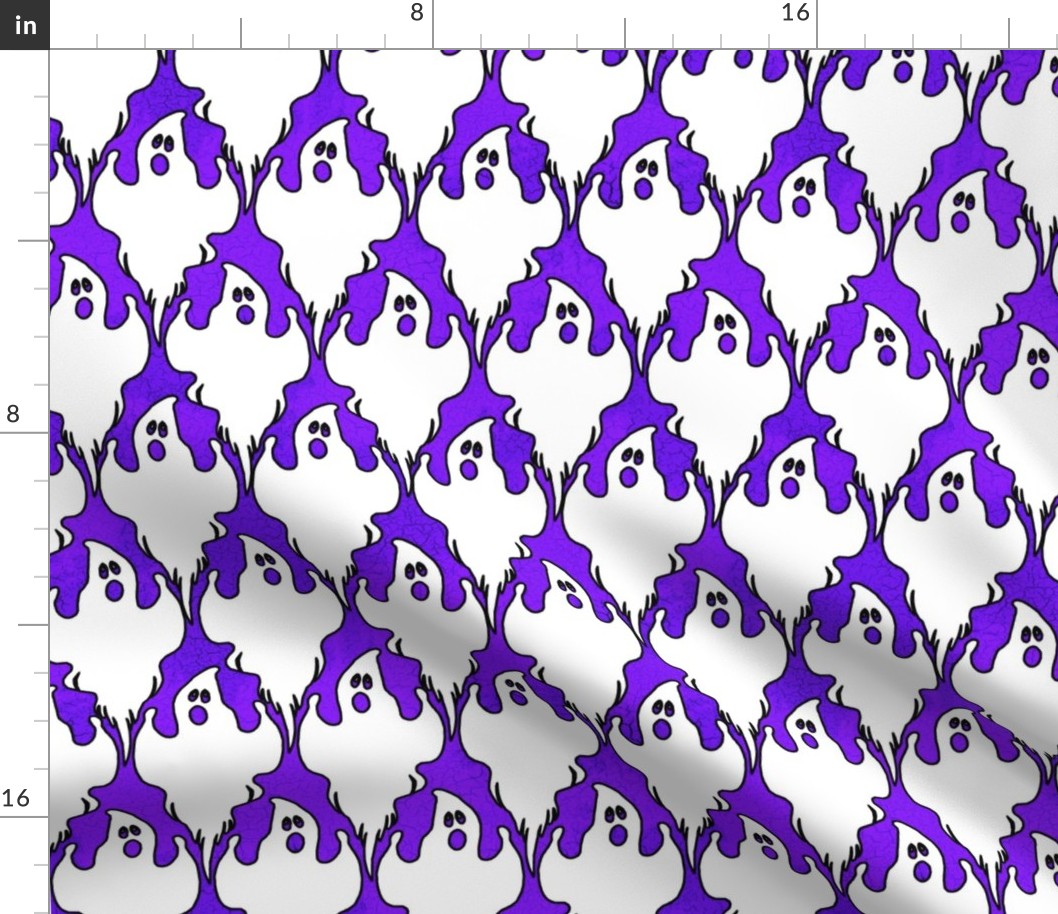 Howling Ghosts Spooky Purple