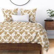 Damask_Cats_Beige/Gold - Ba9459