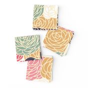 vintage inspired seamless floral pattern with colorful roses