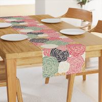 vintage inspired seamless floral pattern with colorful roses