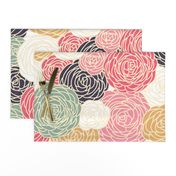 vintage inspired seamless floral pattern with colorful roses