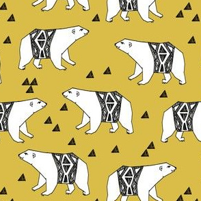 arctic polar bear // polar bear fabric arctic design 