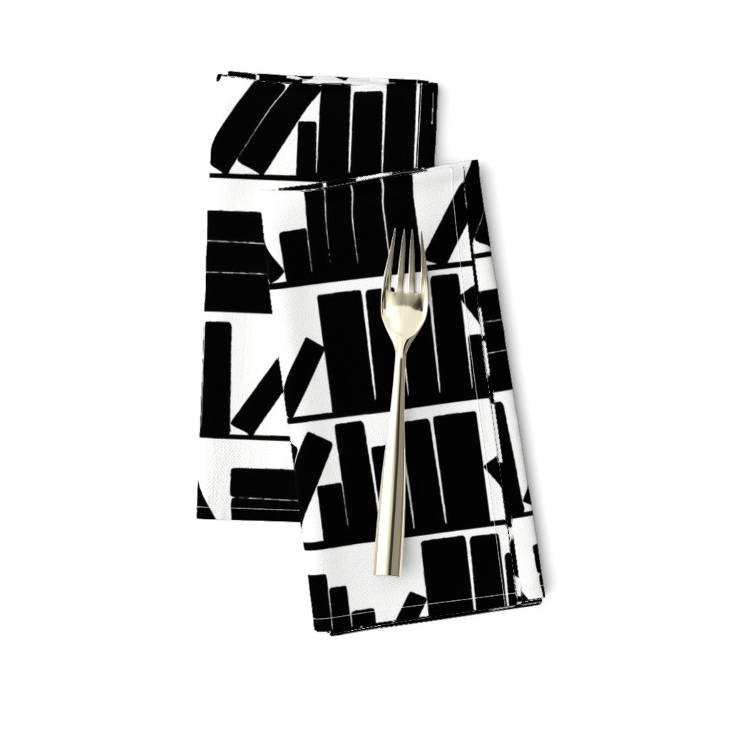 library book shelves, black and white, medium large scale