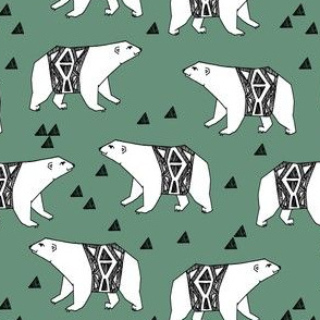 polar bear // arctic bear winter animal bears fabric nursery