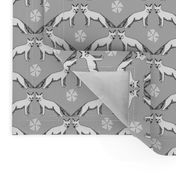 arctic fox // grey winter nursery fabric cute fox design andrea lauren fabric