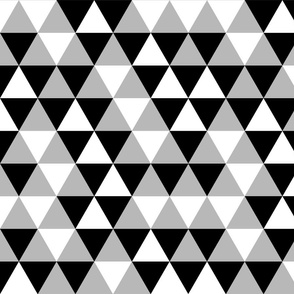Triangles Black White Grey