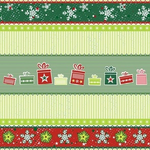 Christmas Ribbons - Snowflakes & Presents